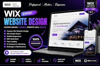 a modern wix website design or redesign