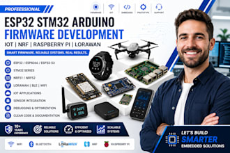 esp32 stm32 arduino firmware development iot nrf raspberry pi lorawan