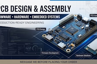 design pcb assembly, pcb design, firmware development and hardware