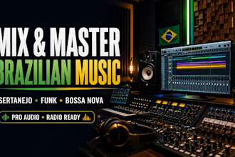 mix and master your brazilian portuguese songs sertanejo funk beats bossa nova