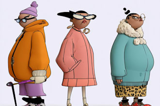 make a cartoon character art
