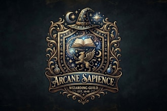 design a magical wizarding logo for your brand
