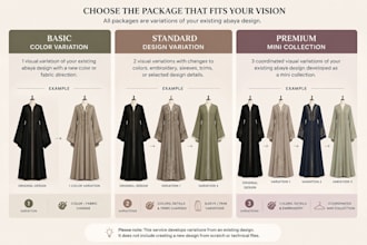 create professional variations of your existing abaya design