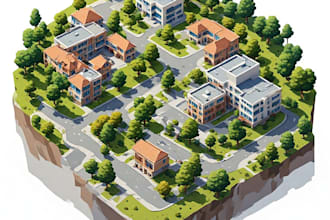 design modern property maps for real estate marketing