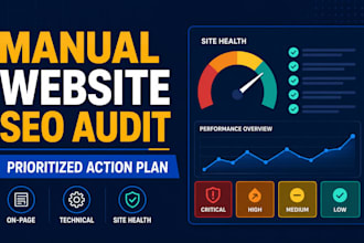 provide a manual website SEO audit report with an action plan