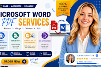 format microsoft word documents, merge pdfs, and convert PDF to editable word