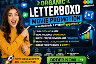 do organic letterboxd movie promotion to increase movie and profile engagement