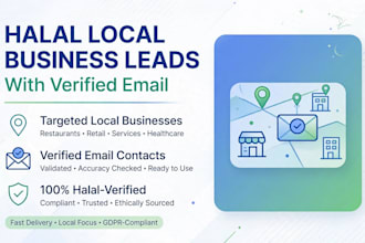 provide halal local business leads with verified email address