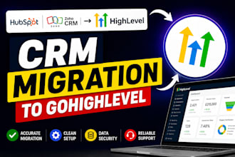 migrate hubspot zoho crm to gohighlevel contacts deals and pipelines