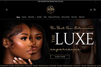 build hair extension shopify store hair extension website