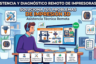ayuda con tu impresora 3d, asistencia remota en español
