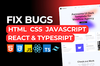 fix html, css, javascript and react bugs