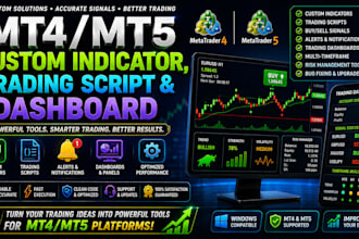 create custom mt4 mt5 indicator, trading script