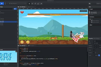 develop a custom 2d web game and javascript game for browser