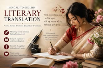 translate bengali to english poetry and literary content