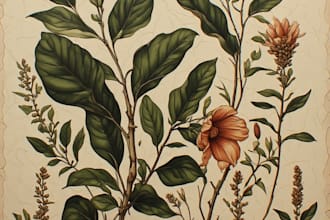 draw custom botanical and floral illustrations