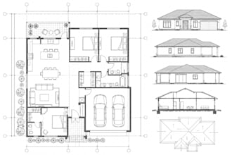 create 2d floor plans, architectural, structural and mep city permit drawings