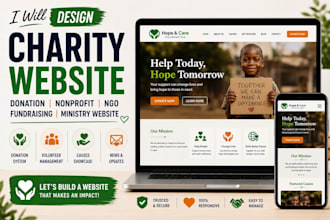 charity website donation website nonprofit ngo fundraising ministry website