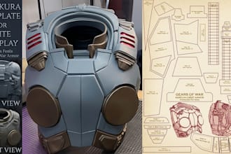 create custom eva foam cosplay armor, costume