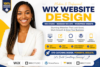 redesign modern wix website, wix studio, redesign wix site wordpress website