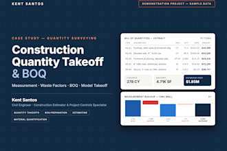 do construction quantity takeoff and material estimate in bluebeam