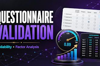 validate your questionnaire with reliability and factor analysis