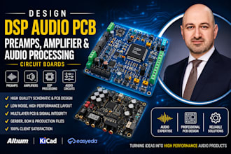 design dsp audio pcb, preamps, amplifier and audio  processing circuit boards