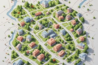 create a custom and detailed neighborhood map