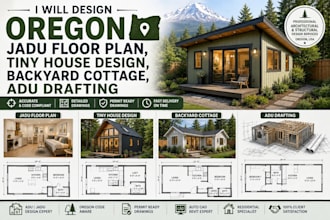 design oregon jadu floor plan, tiny house design, backyard cottage, adu drafting