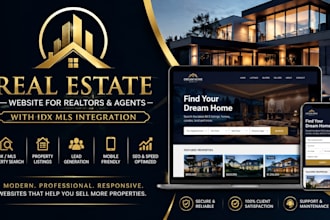 build real estate website for realtor and agent with idx mls