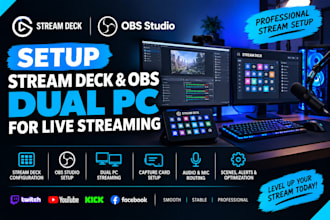 setup stream deck elgato with obs and dual PC for live streaming