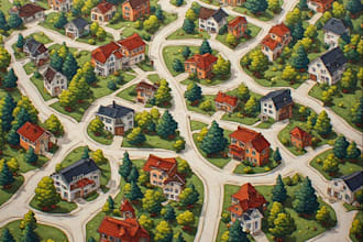 design a professional neighborhood and location map