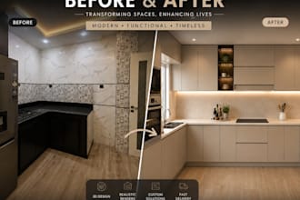 redesign and renovate your kitchen with realistic 3d renders