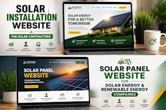 solar installation website, solar contractor website for solar panel businesses