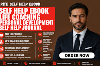 write self help ebook, life coaching, personal development, self help journal