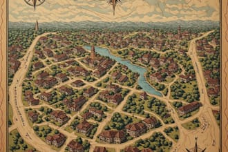 design a clean custom neighborhood map for real estate