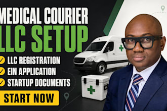 register your medical courier llc with ein and startup documents