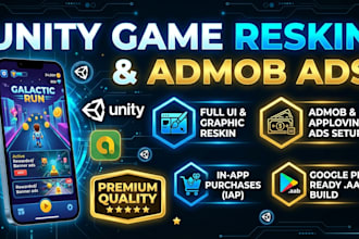 reskin unity game and integrate admob ads