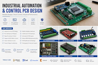 design industrial control pcb, plc, relay, motor control and automation circuit