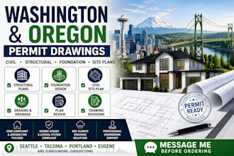 prepare washington and oregon structural permit drawings