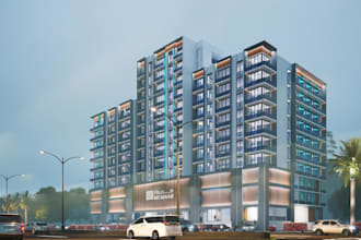 create  3d exterior  modeling and rendering in revit sketchup lumion