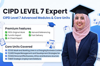 assist in cipd level 7 advanced modules and core units
