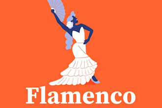 do elegant passionate tango dance studio logo design