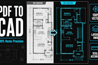 convert PDF to cad dwg as built drawings accurately