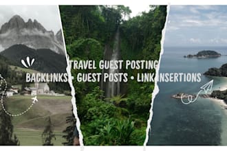 provide travel backlinks through guest posts and link insertions