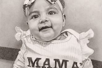 draw a realistic pencil portrait from your photo