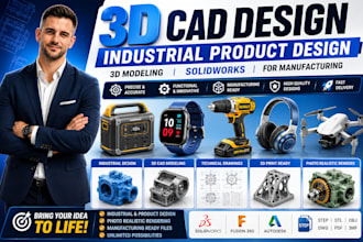 3d cad design industrial product design mechanical cad modeling for 3d printing