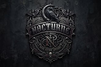 design a dark gothic logo for your brand