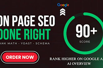do premium on page seo of your wordpress website using rank math or yoast