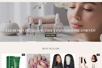 design makeup shopify  store, makeup website and shopify dropshipping  store